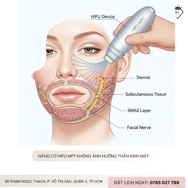 Làm nâng cơ HIFU MPT có ảnh hưởng thần kinh mặt không? Chuyên gia giải đáp