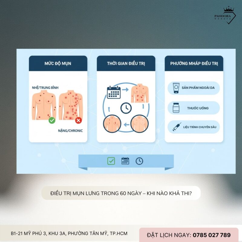 Điều trị mụn lưng cấp tốc trong 60 ngày – Có thật không?