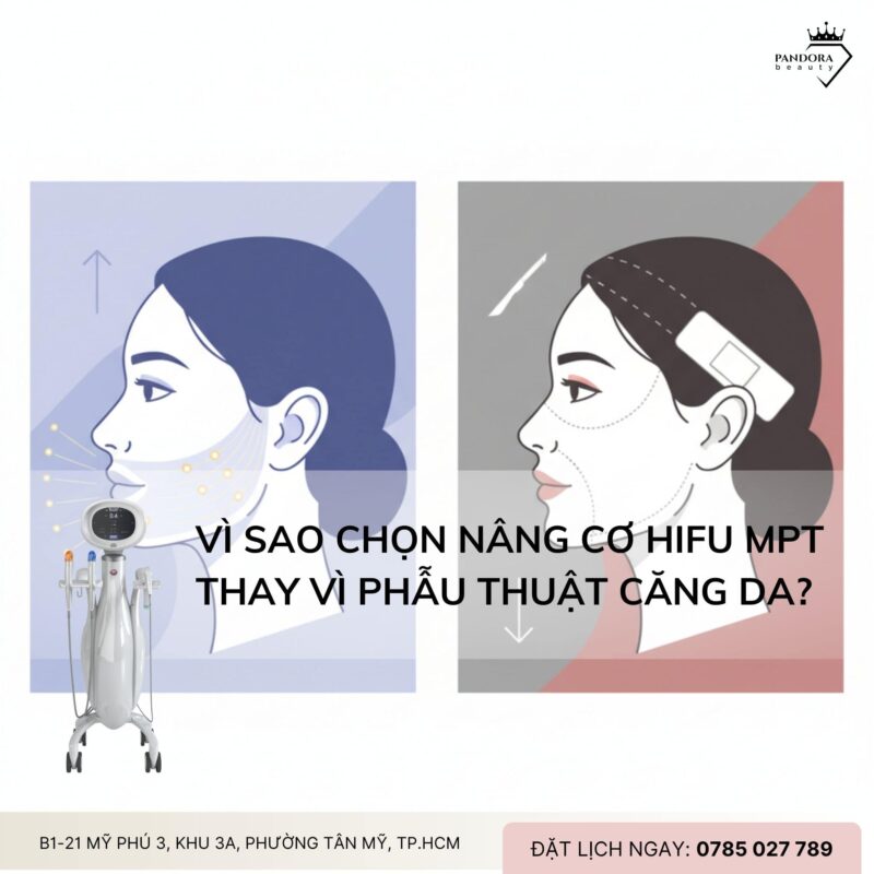 Vì sao chọn nâng cơ HIFU MPT thay vì phẫu thuật căng da?
