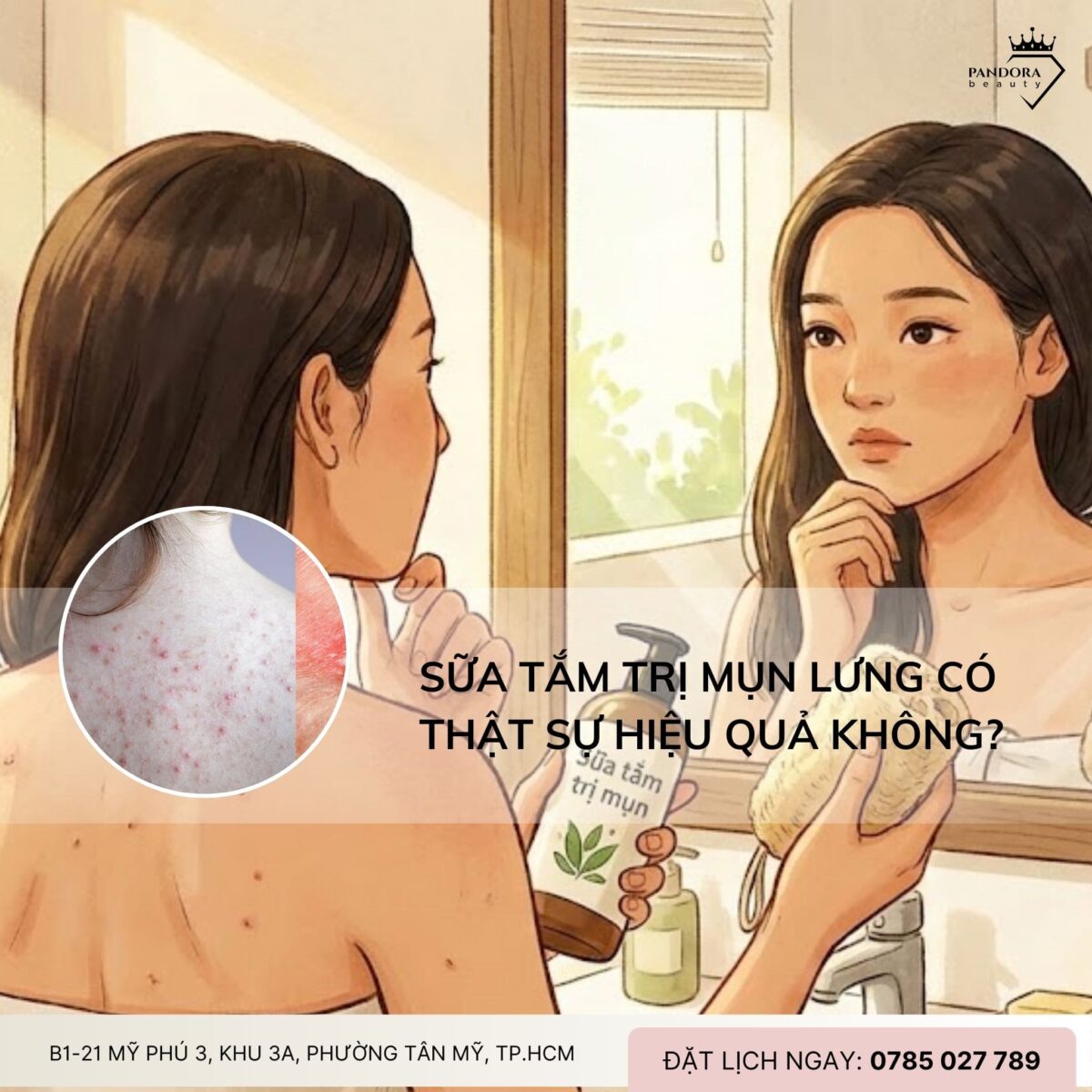 Trị mụn lưng: Sữa tắm trị mụn lưng có thật sự hiệu quả không?