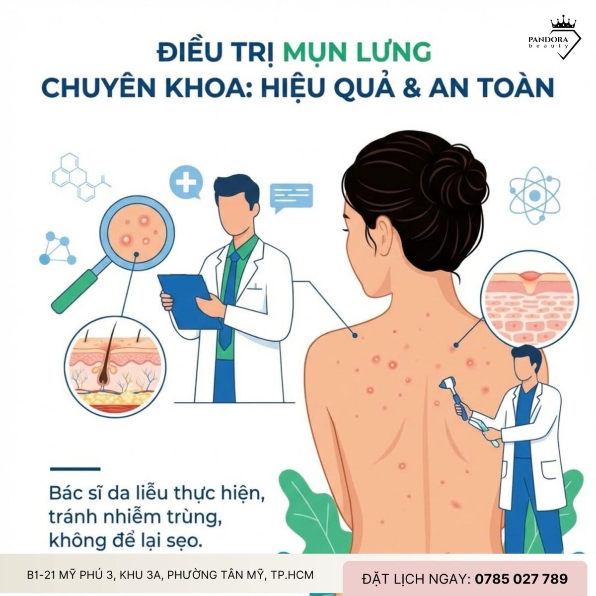 Thâm – sẹo sau điều trị mụn lưng: Làm sao cải thiện hiệu quả và an toàn?