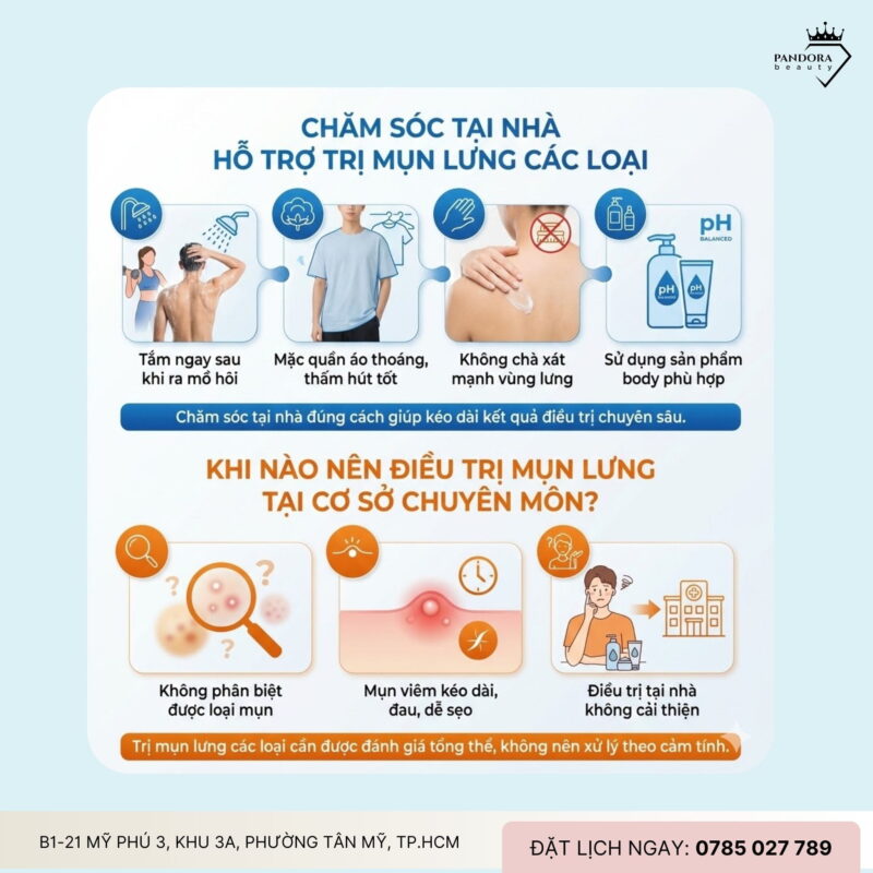 Phân biệt và điều trị mụn lưng các loại: Hiểu đúng mụn – trị mụn lưng mới hiệu quả