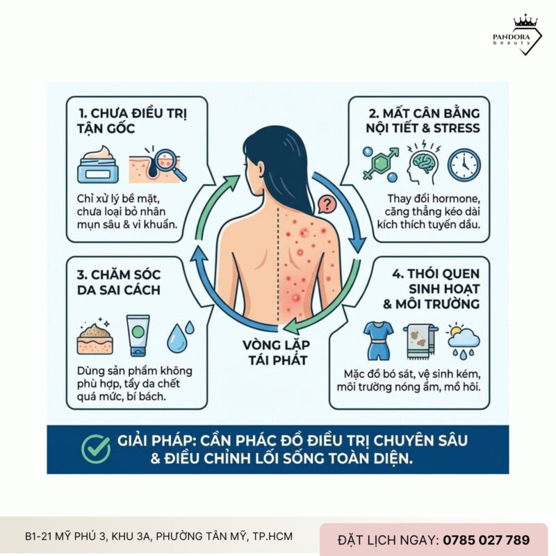 Trị mụn lưng nhưng vẫn tái phát: Nguyên nhân nằm ở đâu?