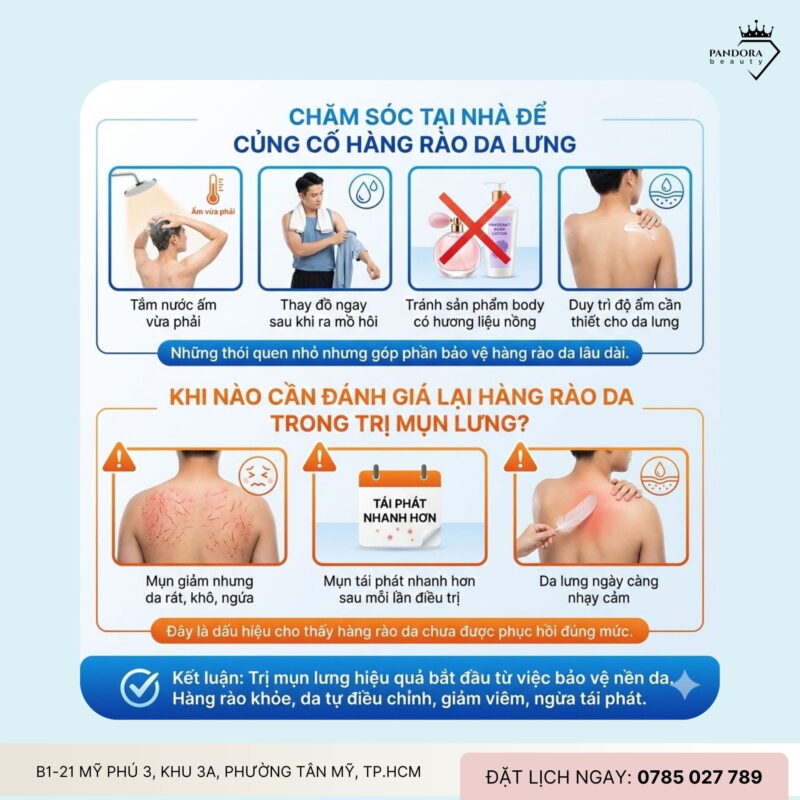 Trị mụn lưng - Hàng rào bảo vệ da lưng: Nền tảng quyết định hiệu quả lâu dài