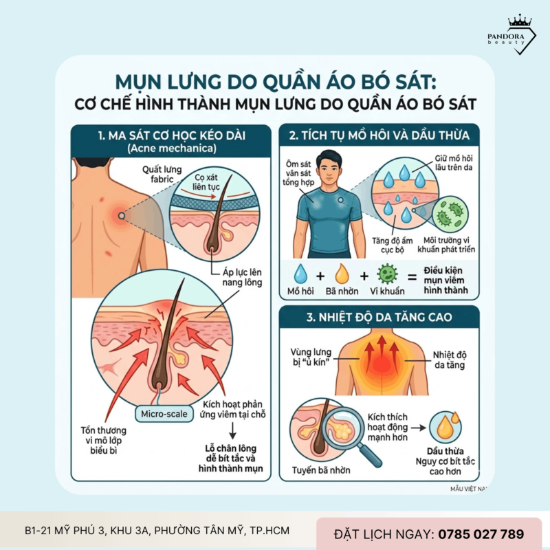 Mụn lưng do quần áo bó sát: Trị mụn lưng thế nào khi nguyên nhân đến từ thói quen mặc đồ?
