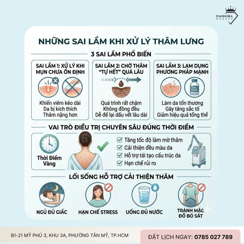 Trị mụn lưng & thời điểm “vàng” xử lý thâm sau mụn: Hiểu đúng để tối ưu hiệu quả điều trị