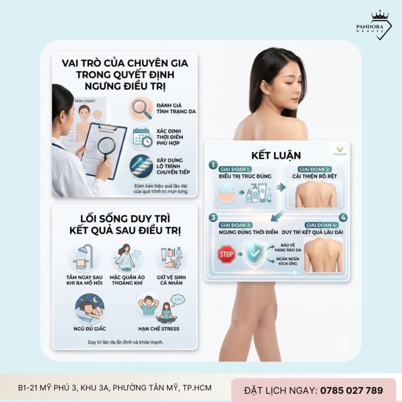 Khi nào nên ngưng trị mụn lưng? Dấu hiệu nhận biết để tránh “quá tay” và bảo vệ làn da