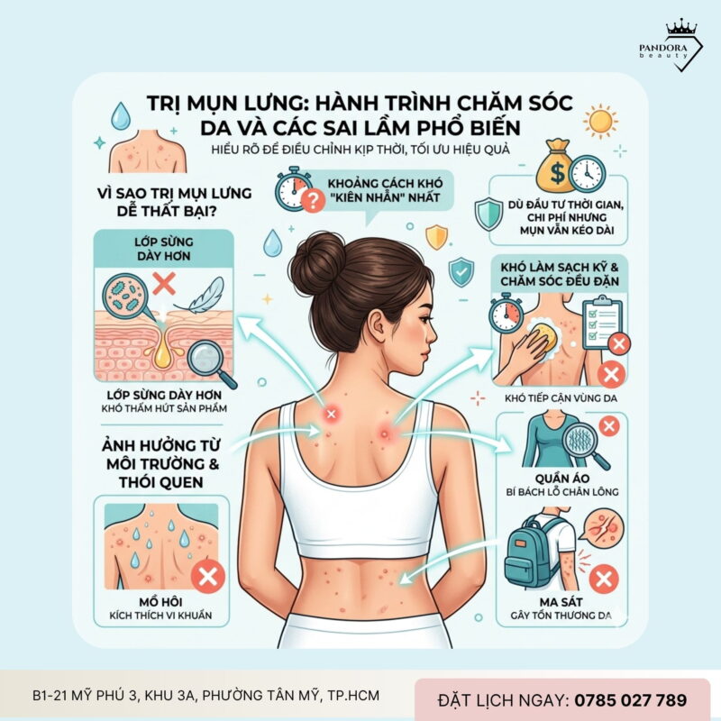 Sai lầm khi trị mụn lưng: Những lỗi phổ biến khiến da mãi không cải thiện