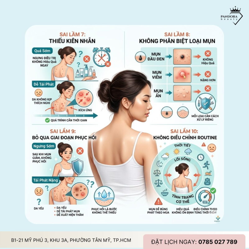 Sai lầm khi trị mụn lưng: Những lỗi phổ biến khiến da mãi không cải thiện