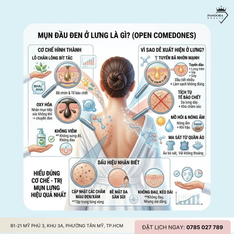 Trị mụn lưng đầu đen: Hiểu đúng cơ chế – xử lý đúng cách để da sạch mịn bền vững