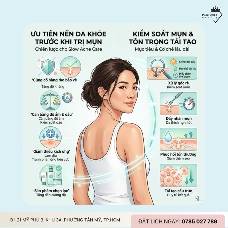 Trị mụn lưng theo xu hướng Slow Acne Care 2026: Chiến lược “chậm mà chắc” cho làn da ổn định lâu dài