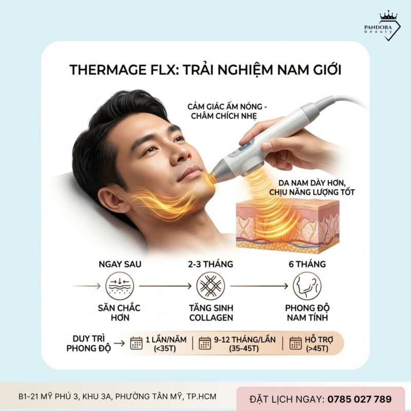 Trẻ hóa Thermage FLX cho nam giới – Bí quyết giữ phong độ đỉnh cao theo thời gian
