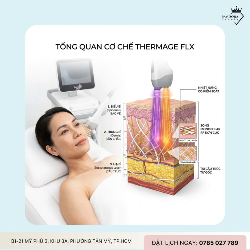 Trẻ hóa Thermage FLX tác động sâu đến đâu trong da?