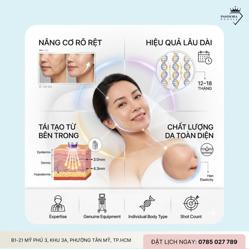 Trẻ hóa Thermage FLX tác động sâu đến đâu trong da?