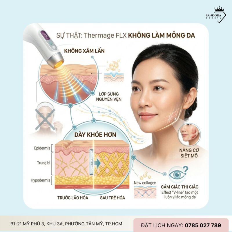 Trẻ hóa Thermage FLX có làm mỏng da không? Sự thật cần biết