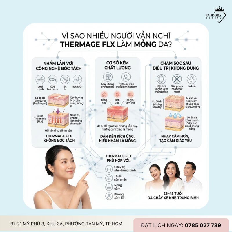 Trẻ hóa Thermage FLX có làm mỏng da không? Sự thật cần biết