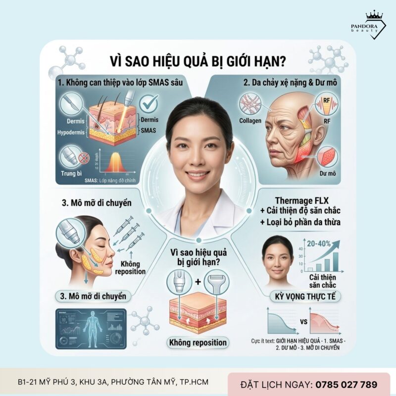 Trẻ hóa Thermage FLX có hiệu quả với da chảy xệ nặng không? Góc nhìn chuyên gia