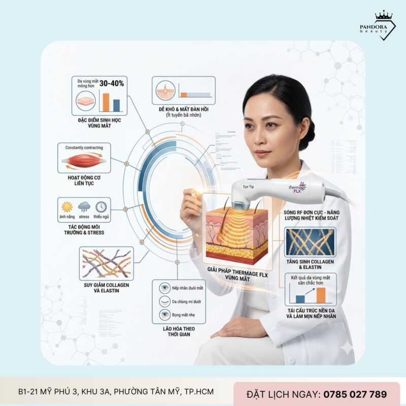 Trẻ hóa Thermage FLX vùng mắt – Xóa nhăn tinh tế không dao kéo