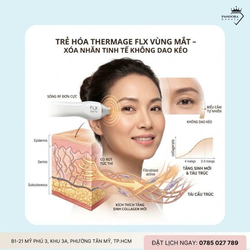 Trẻ hóa Thermage FLX vùng mắt – Xóa nhăn tinh tế không dao kéo
