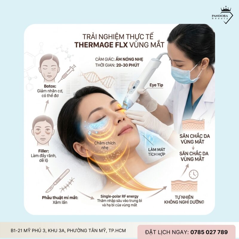 Trẻ hóa Thermage FLX vùng mắt – Xóa nhăn tinh tế không dao kéo