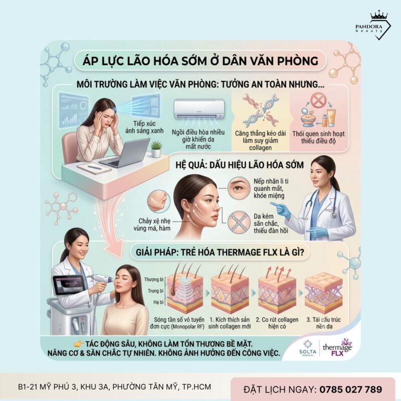 Trẻ hóa Thermage FLX – Giải pháp nâng cơ không cần nghỉ dưỡng cho dân văn phòng