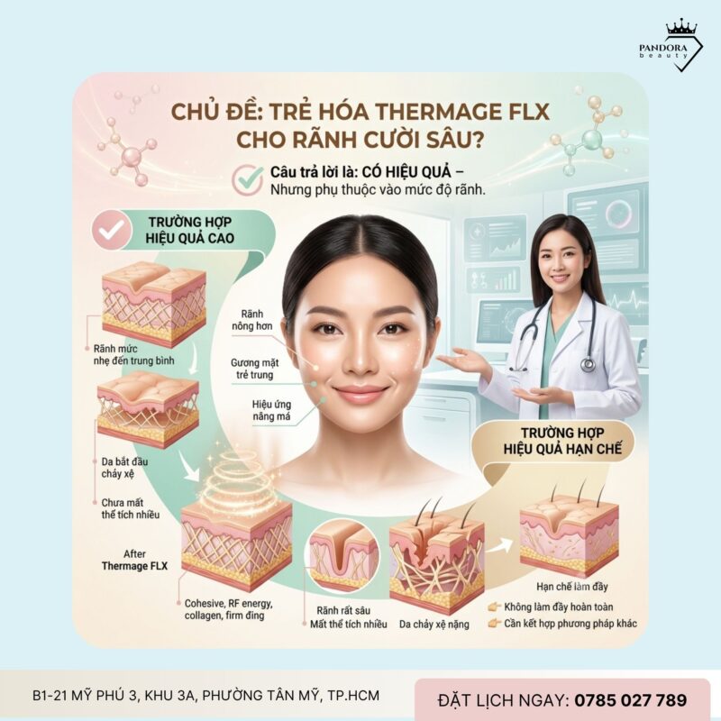 Trẻ hóa Thermage FLX có giúp cải thiện rãnh cười sâu không?