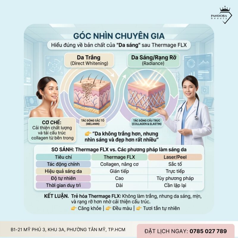 Trẻ hóa Thermage FLX có giúp da sáng hơn không? Giải mã từ góc nhìn chuyên gia