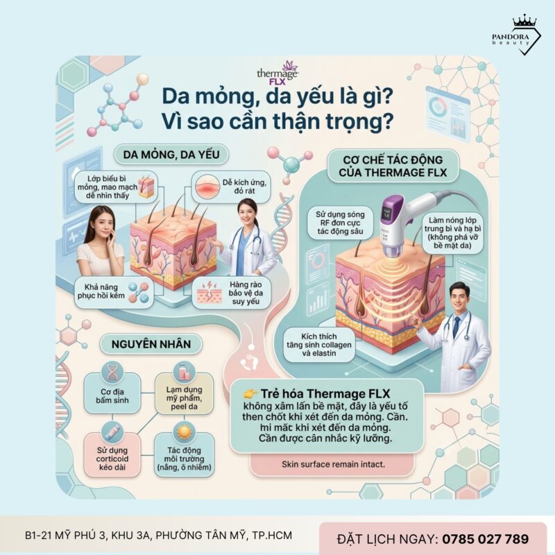 Trẻ hóa Thermage FLX có phù hợp da mỏng, da yếu không?