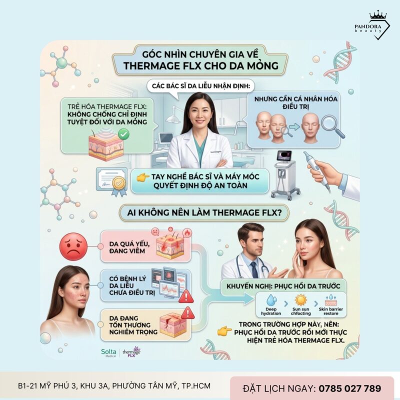 Trẻ hóa Thermage FLX có phù hợp da mỏng, da yếu không?