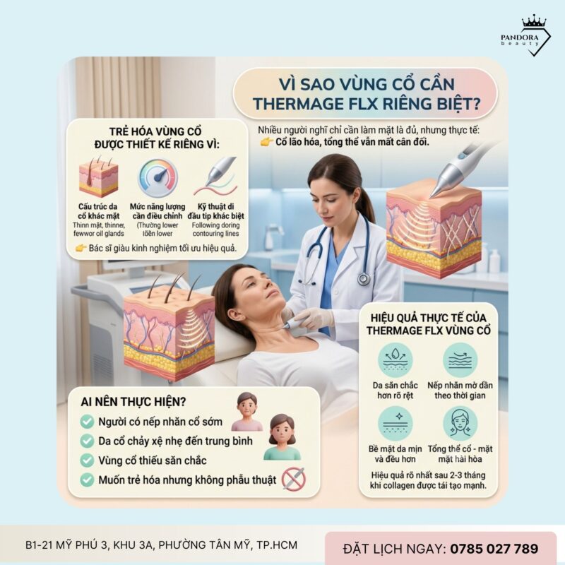 Trẻ hóa Thermage FLX vùng cổ – Bí mật trẻ hóa toàn diện từ góc nhìn chuyên gia