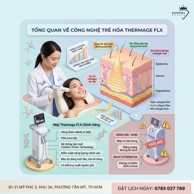 Trẻ hóa Thermage FLX: Sự khác biệt giữa máy chính hãng và trôi nổi