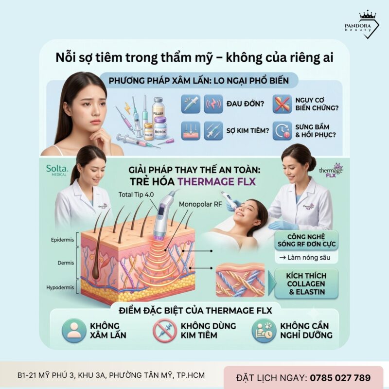 Trẻ hóa Thermage FLX – Lựa chọn an toàn cho người sợ tiêm