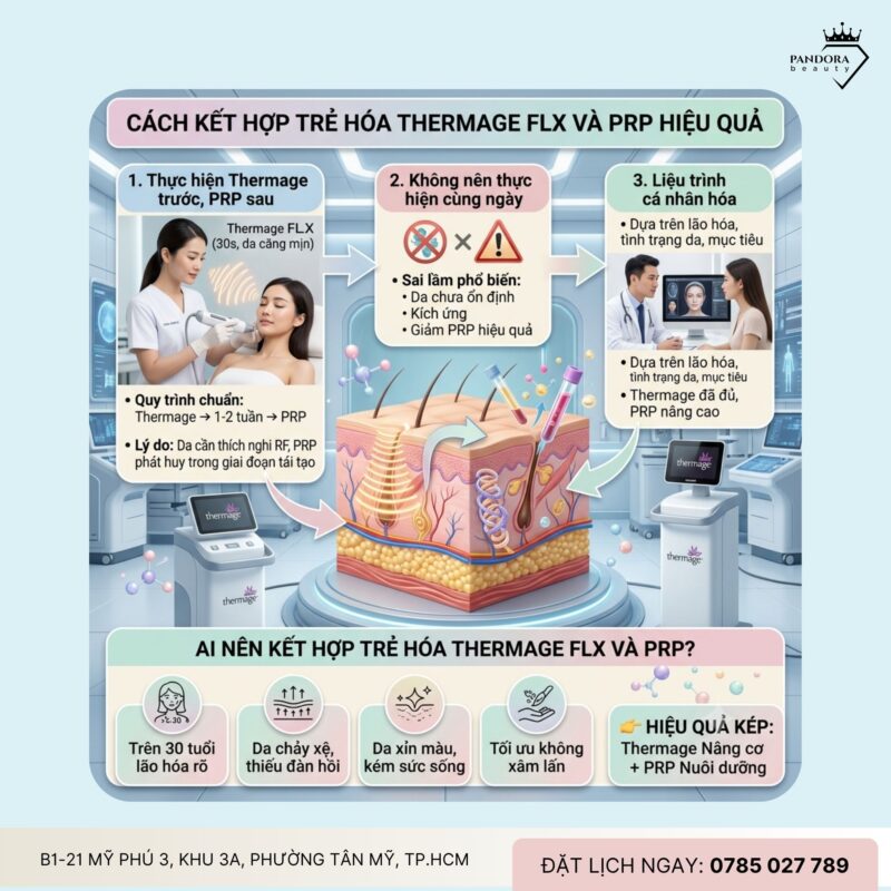 Trẻ hóa Thermage FLX và PRP – Kết hợp thế nào để tối ưu trẻ hóa?