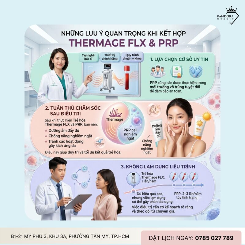 Trẻ hóa Thermage FLX và PRP – Kết hợp thế nào để tối ưu trẻ hóa?