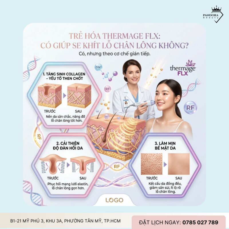 Trẻ hóa Thermage FLX có giúp se khít lỗ chân lông không?