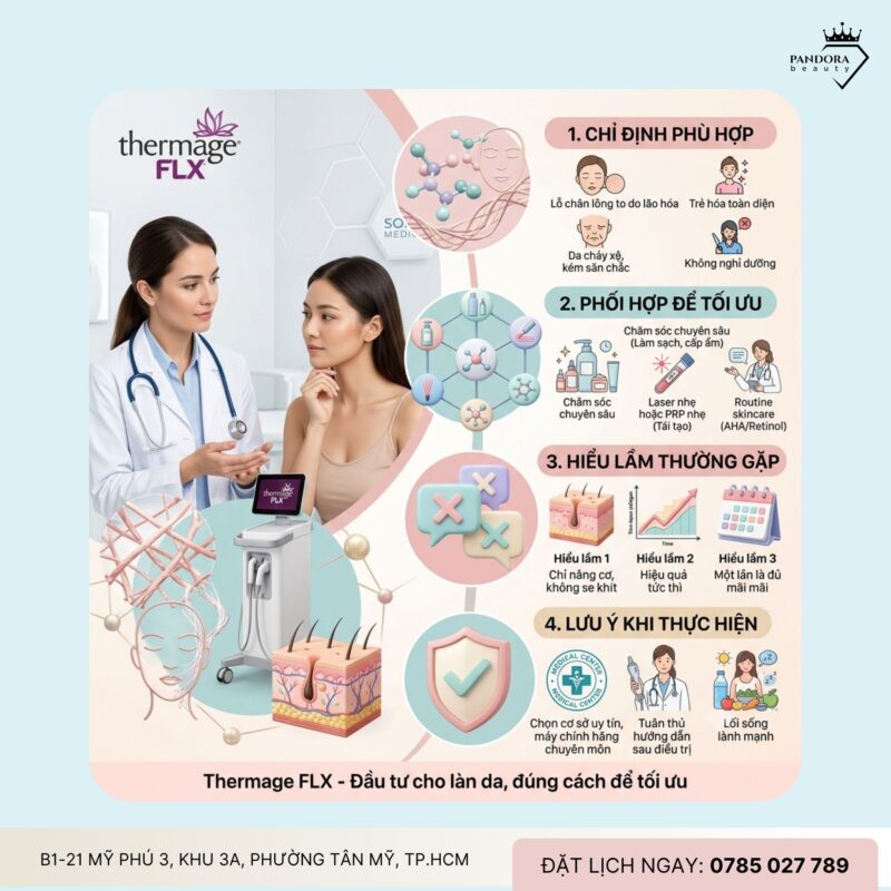 Trẻ hóa Thermage FLX có giúp se khít lỗ chân lông không?