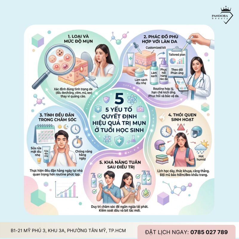Trị mụn học sinh: Mụn ẩn dấu hiệu nhận biết và cách xử lý