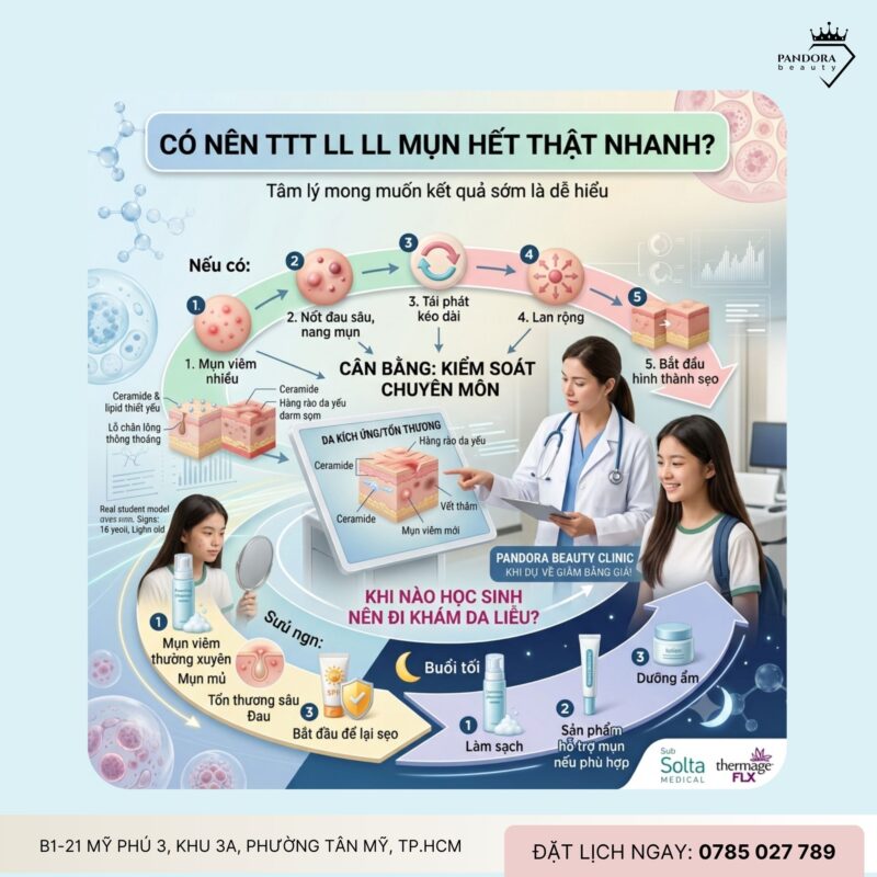 Trị mụn học sinh: Mụn ẩn dấu hiệu nhận biết và cách xử lý