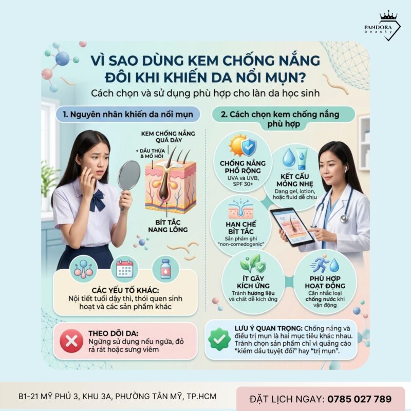Trị mụn học sinh: Học sinh bị mụn có nên dùng kem chống nắng?