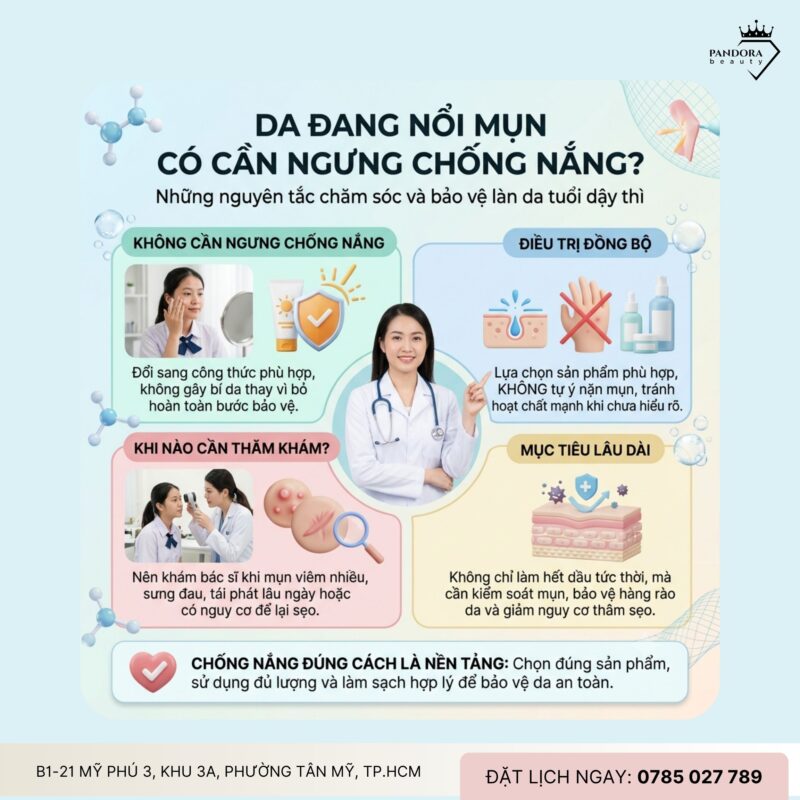 Trị mụn học sinh: Học sinh bị mụn có nên dùng kem chống nắng?