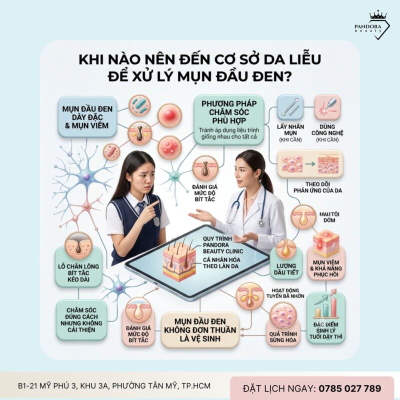 Trị mụn học sinh: Mụn đầu đen ở tuổi học sinh – Vì sao càng nặn càng nhiều?